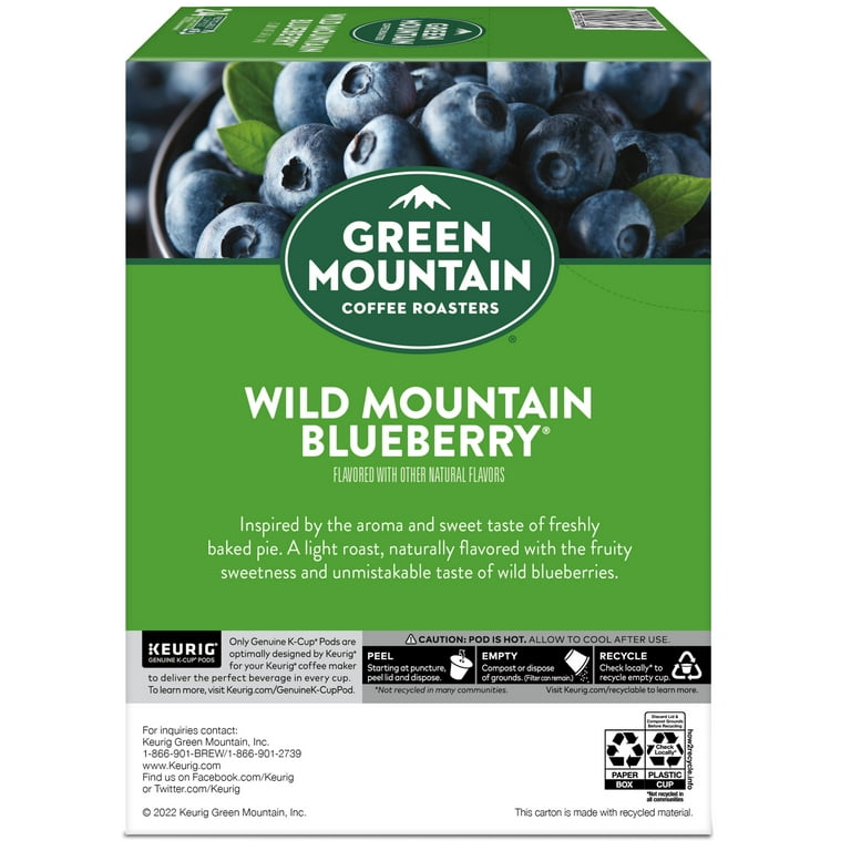 Green Mountain Coffee Roasters Wild Mountain Blueberry Light Roast K Cup Coffee Pods 24 Count