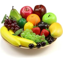 20 Pcs Fake Fruit Pack, Artificial Fruit for Decoration Party, Realistic Fake Fruits Table Centrepieces Decoration Home Kitchen, Lifelike Faux Fruits Apple Bananas