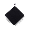 thumbnail image 2 of OULII 1Pc Black Cotton Towel for Outdoor Sports Double-Sided Water Absorbent with Rope, 2 of 8