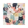 thumbnail image 5 of Full Of Cats Wall Clock Square Silent Non Ticking Battery Operated Clock for Home Bathroom Kitchen Bedroom Living Room, 5 of 8