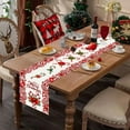 thumbnail image 4 of Christmas Tablecloth, Holiday Party Tablecloth, Candy Lettering Festive Table Runner, Durable Premium Fabric, Easy Clean, Standard Size, Vibrant Holiday Decoration, 4 of 5