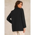 thumbnail image 3 of DARING DIVA Women's Long Sleeve Open Front Business Blazer Jacket XS Black, 3 of 6