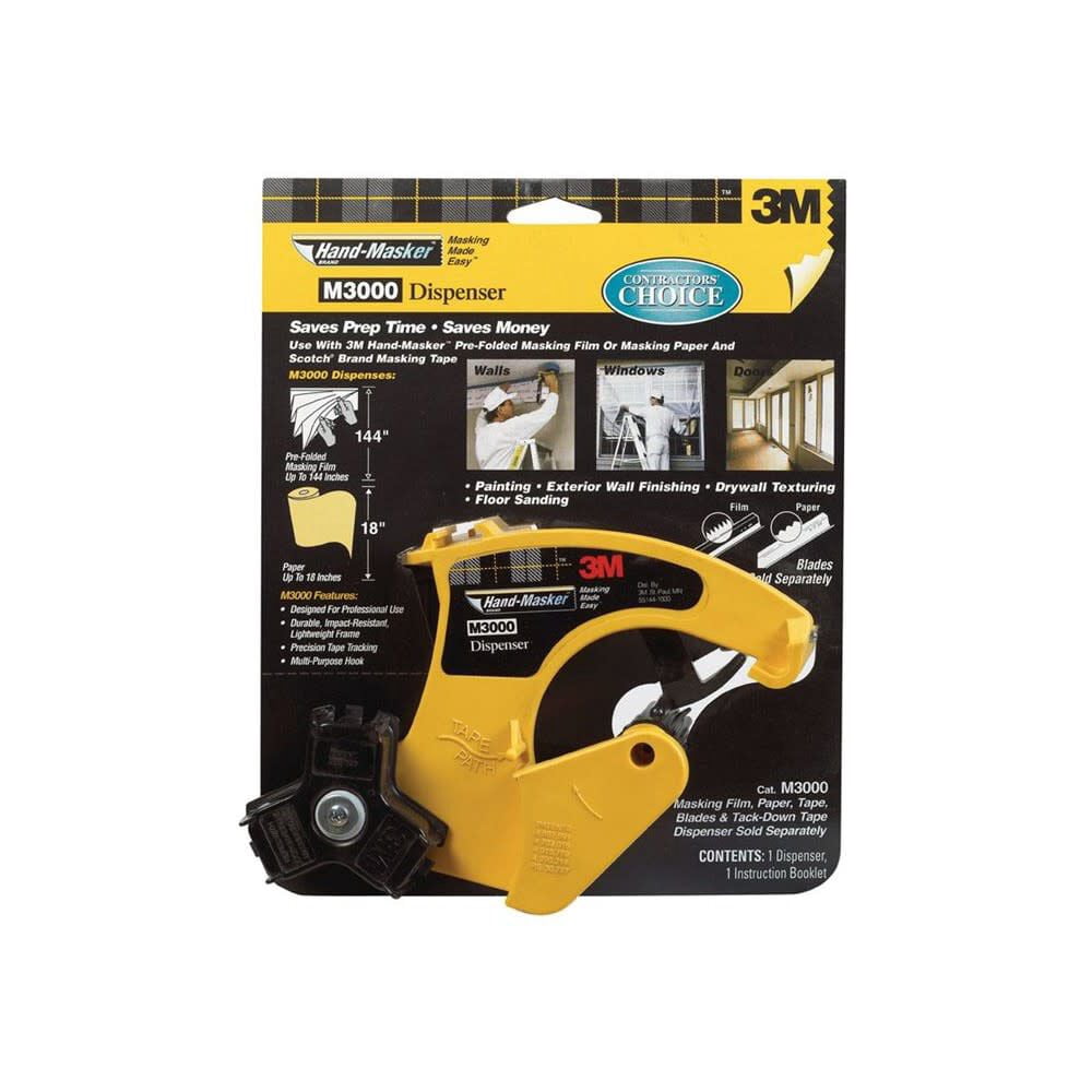 3M Hand Masker Tape Dispenser 11.13In Width Easy Grip Handle
