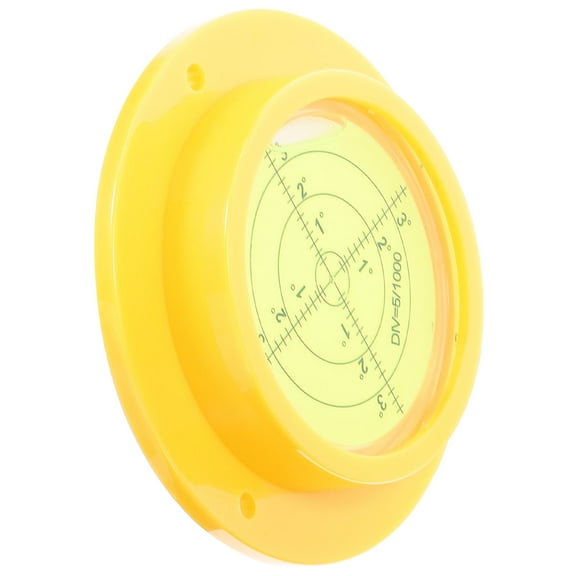 OATIPHO Yellow Acrylic Bubble Level Tool for Measuring Use Compact and Portable Mini Level with Base