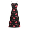 thumbnail image 5 of SMihono Robe Maxi Bohème d'Été pour Femmes Grande Taille Mode pour Femmes à Bretelles Taille Mi-Haute Col en V Sans Manches à Rayures Imprimées Ajustée Robe Longue de Plage Robe Évasée de Plage, 5 of 5