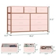 thumbnail image 4 of ChaoLink Cómoda para dormitorio y soporte para TV de 55", centro de entretenimiento con 10 cajones, unidad organizadora para sala de estar, 4 of 7