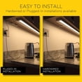 thumbnail image 3 of 24-inch 3 Color Levels LED Under Cabinet Lighting, Hardwired or Plugged-in, Selectable White 2700K/3000K/4000K, Dimmable, Bronze Finished, 3 of 6