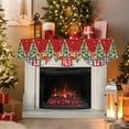 thumbnail image 6 of CREATITOY Winter Christmas Fireplace Cover Mantel Scarf with Banner Background Cloth Holiday Decorations for Xmas Home Party Fireplace Decor Supplies, 6 of 6