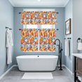 thumbnail image 4 of Summer Marine Life Kitchen Curtains Valances and Tiers Set of 3 Red Blue Starfish Conch Tier Curtains and Valance with Rod Pocket for Small Windows, 27.5"x36", 4 of 9