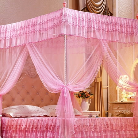 Three Door Open Princess Mosquito Net Double Bed Curtains Sleeping