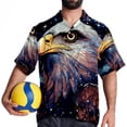 thumbnail image 4 of Starry bird Men's Short Sleeve Printed Button Down Beach, Casual, Poplin Shirts for Summer Vacation, 4 of 6