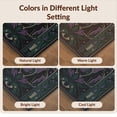 thumbnail image 7 of Design&I 6'x9' Washable Area Rug Snag-Free Purple Green Mystical Night and Nature Design Elegant Starry Sky Motif with Cats Eye for Dining Room, Under Table, Office, 7 of 7