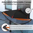 thumbnail image 3 of Hamac Portable pour Extérieur/jardin avec Support à Pliage Rapide, Pare-Soleil Ajustable et Sac de Rangement, Chaise Hamac pour Adulte/enfant, Hamac Robuste Adapté au Camping, 3 of 6
