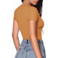 thumbnail image 3 of ORUYROP Combinaison à Manches Courtes et Manches Courtes Deep V Neck pour Vêtements pour Femmes, 3 of 5
