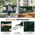 thumbnail image 4 of Porch Swing Cushions 47in , Waterproof Outdoor Replacement Glider Cushions, 2-3 Seater Patio Bench Cushions with Backrest for Garden,Backyard, 4 of 7