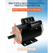 5HP Air Compressor Motor Single Phase Electric Motor 3450RPM 208V-230V 7/8Shaft Diameter, CCW 56HZ Frame, 2Pole