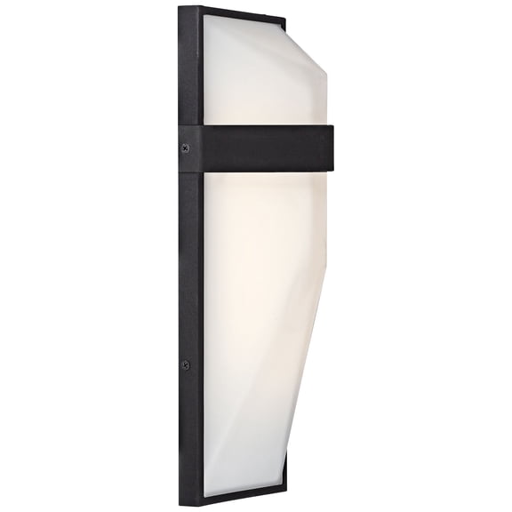 George Kovacs Wedge 15"H Black LED Outdoor Wall Light
