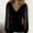 *Black, variant on Womens V Neck Cross Wrap Sexy Tops ,Polka Dot Mesh Long Sleeve T Shirt Casual Blouses Wine,Womens Plus XXXL