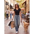 thumbnail image 5 of Emmalise Women’s Short Sleeve V-Neck Fitted Top Electric Brights Assortment-S, 5 of 9