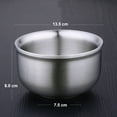 thumbnail image 2 of Raindrops 1Set Heat Insulated Bowl Stainless Steel Double Wall for Foods Silver for Informal Events, 2 of 8