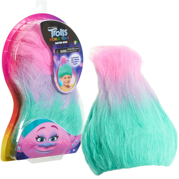 Trolls World Tour Troll-rific Satin Wig, Wigs, Ages 3 Up, by Just Play