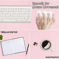 thumbnail image 4 of Desk Pad, Extended Gaming Mouse Pad, XXL Large Mouse Pad, Non-Slip PU Leather Desk Blotter, Waterproof Keyboard Mouse Mat Desk Writing Pad for Work, Game, Office, Home Accessories -Pink, 4 of 5