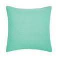 thumbnail image 2 of 26" x 26" Scallop Shell Solid Seafoam Green Beach Coastal Cotton Euro Sham - Machine Washable, 2 of 3