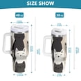 thumbnail image 6 of Yayeee 30oz Stainless Steel Tumbler with Straw and Handle Double-Wall Insulated Travel Water Bottle, Beige Cute Cats, 6 of 8