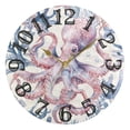 thumbnail image 5 of Pink Coral Octopus 10 inch Wall Clocks Non Ticking Easy to Read Battery Decorative for Home Bathroom Kitchen Bedroom Living Room, 5 of 8