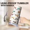 thumbnail image 5 of 20OZ Dog Lover Daily Use Tumbler with Handle Straw and Lid Paw Print Coffee Mug for Women Friends Perfect Holiday Birthday Gifts Portable and Lightweight, 5 of 6