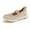 Beige, variant on Womens Orthopedic Platform Walking Shoes Comfortable Knit Color Block Memory Foam Slip on Nursing Work Loafers Sneakers