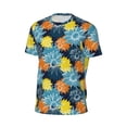 thumbnail image 6 of Wukai Sunflowers Print Men's Short-Sleeved Mesh T-Shirt,Quick-Dry Short Sleeve Workout T-Shirt-, 6 of 8