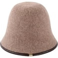 thumbnail image 3 of CoCopeaunts Wool Bucket Hat Women Autumn Winter Warm Fisherman Hats Vintage Solid Color Casual Simple Packable Bucket Hat Cap, 3 of 8