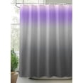 thumbnail image 2 of Shower Curtains Ombre Grey Purple Bath Curtain Gradient Stripes Waterproof Bathroom Shower Curtain Set with Hooks Decoration 72 x 84 Inches, 2 of 7