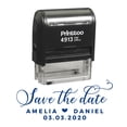 thumbnail image 1 of Printtoo Personalized Blue Self Inking Wedding Favor Stamp Custom Save The Date Rubber Stamper-58 x 22 mm, 1 of 6