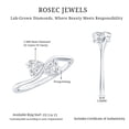 thumbnail image 6 of Certified Lab Diamond Heart Promise Ring, EF-VS Quality, Toi Et Moi Ring, 925 Sterling Silver, US 4.00, 6 of 9