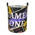 thumbnail image 1 of DouZhe Waterproof Collapsible Large Laundry Baskets, Game Time Gamer Zone Prints Circular Hamper with Handles, 1 of 7