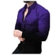 thumbnail image 1 of Camisas De Vestir Para Hombre Slim Fit Camisa informal de verano para hombre, camisa con solapa estampada, cárdigan con botones, camisa holgada, camiseta a la (Purple, XXL), 1 of 2