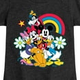 thumbnail image 3 of Disney - Character Group Rainbow Flower - Youth Girls Short Sleeve Graphic T-Shirt, 3 of 5