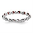 thumbnail image 4 of Auriga Fine Jewelry 925 Sterling Silver Garnet Ring for Women Size 8, 4 of 6