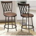 thumbnail image 4 of Sedona Swivel Metal Counter Stool with Camel Brown Microsuede Seat, 4 of 9