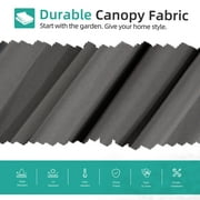 Walsunny 9FT Outdoor Hanging Offset Cantilever Umbrella with Cross Base, Patio Market Umbrella with Crank Sun Shade Canopy, Gray