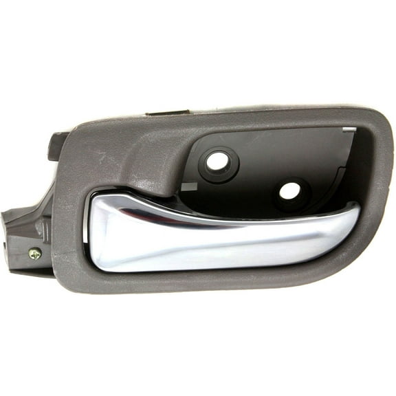 Interior Door Handle Compatible with 2003-2007 Honda Accord Rear, Driver Side 4-Door, Sedan Brown bezel with chrome lever