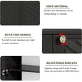 thumbnail image 3 of Indoor/Outdoor Diamond Cabinet with 1 Shelf, IP67 Waterproof 34"x15"x34" Resin Shed, 10 CU.FT HDPE Shed for Garden, Patio, Vertical Outdoor Storage Box for Pool Supplies, Garden Tools, Trash Cans, 3 of 10