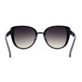 thumbnail image 4 of Womens Luxury Rhinestone Edge Large Cat Eye Sunglasses Black - Smoke, 4 of 4