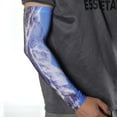 thumbnail image 2 of Unique Bargains 1 Pair Breathable Arm Sleeves for Outdoor Arm Cover Blue White, 2 of 5
