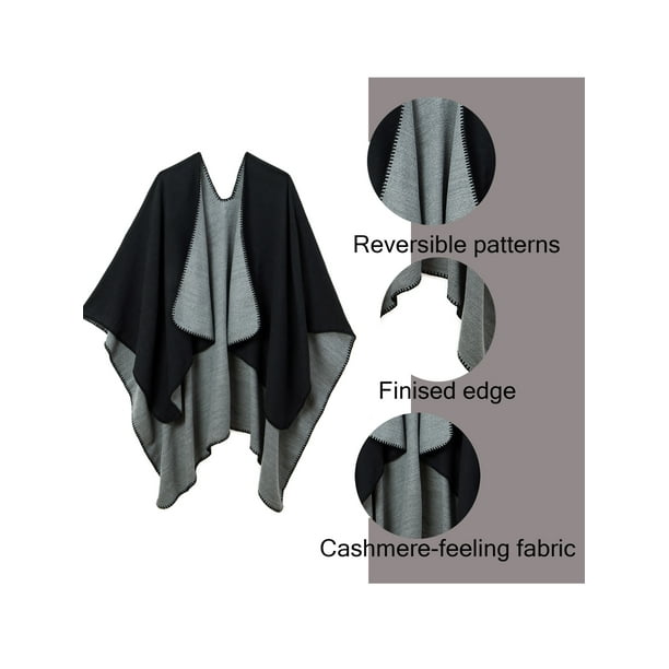 Black poncho cardigan online