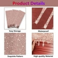 thumbnail image 2 of HESHENG 2Pcs Disposable Plastic Tablecloths Rose Gold Sequin Glitter Table Runner Rectangular Table Covers for Wedding Anniversary Birthday Christmas Party, 2 of 7