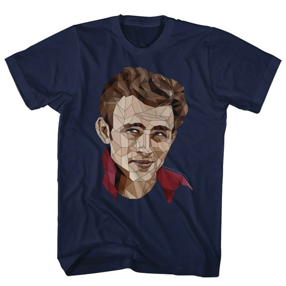 James Dean Polygon James Navy Adult T-Shirt