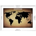 thumbnail image 5 of Art.com Vintage World Map Art Print by ilolab, White Frame Wall Art, 29" x 21", 5 of 5